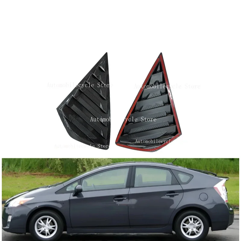 Gloss Black Car Side Window Louver For Toyota Prius XW30 2009-2015 Car Rear Window Shutter Cover Spoiler