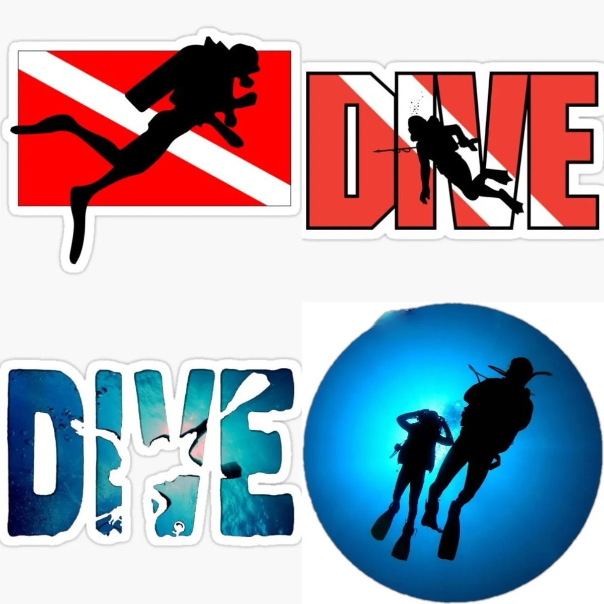 

Personality Decor Scuba Diving 3D Car Sticker Cartoon Vinyl Decals Waterproof Car Accessories Laptop Surfboard Racing Helmet