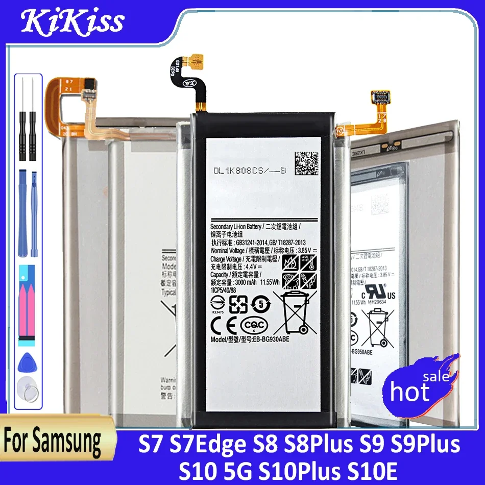 Phone Battery For Samsung Galaxy S7 S7 Edge S8 S8 Plus S9 S9 Plus S10 5G S10E S10 Plus Phone Batteries + Tools