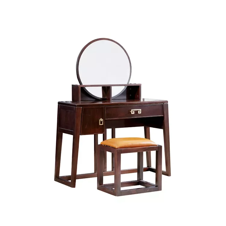 Chinese Bedroom Wood Furniture Vanity Dressing Table Makeup Dresser With Mirror