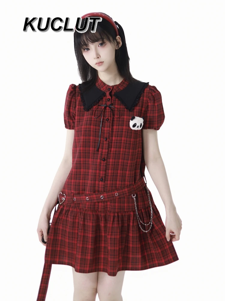 

Spring Autumn Short Sleeve Dresses for Women 2025 New Sweet Cute Streetwear Style Design Fashion Elegant Casual Dress for Lady