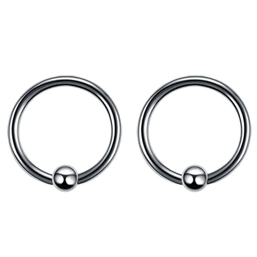 2 pz/pacco acciaio chirurgico Captive Bead Ring Ear Hoop anello al naso Loop Ear Tragus cartilagine Piercing Ring orecchino di gioielli per il corpo