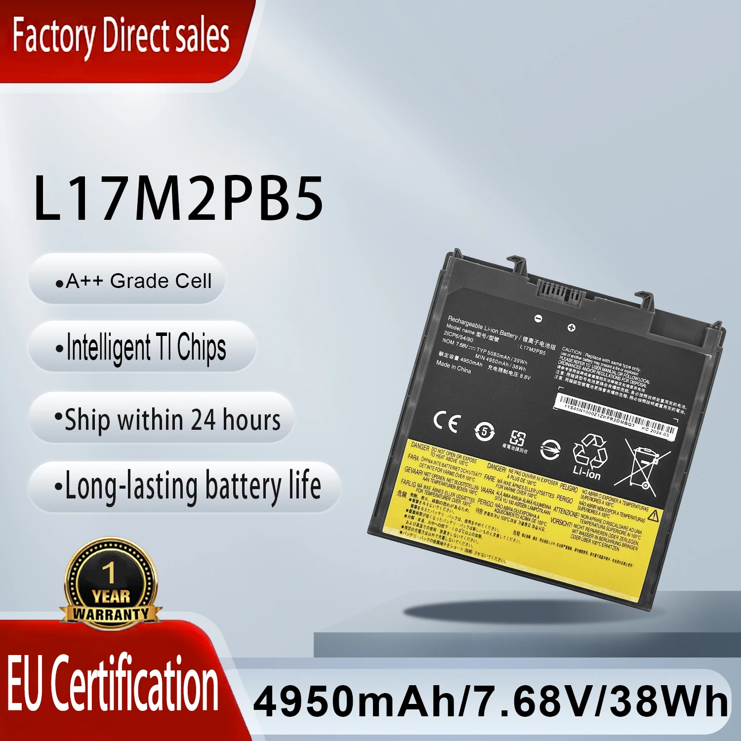 

Аккумулятор для ноутбука L17M2PB5 L17L2PB5 для Lenovo V330-14ISK 81AY V330-14IKB 81B0 V330-14ARR 81B1 V330-15IKB K43C-80 5B10P98183, замена