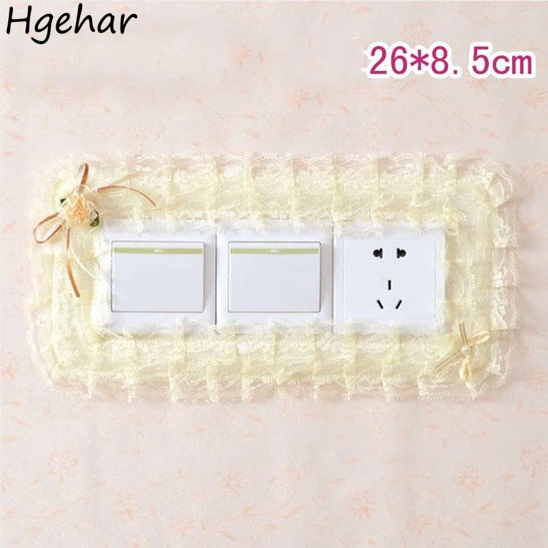 Light Switch Covers Lace Household Wall  Protection Cover Living Room Bedroom Lamp  Socket Sticker Paste Cloth Decor