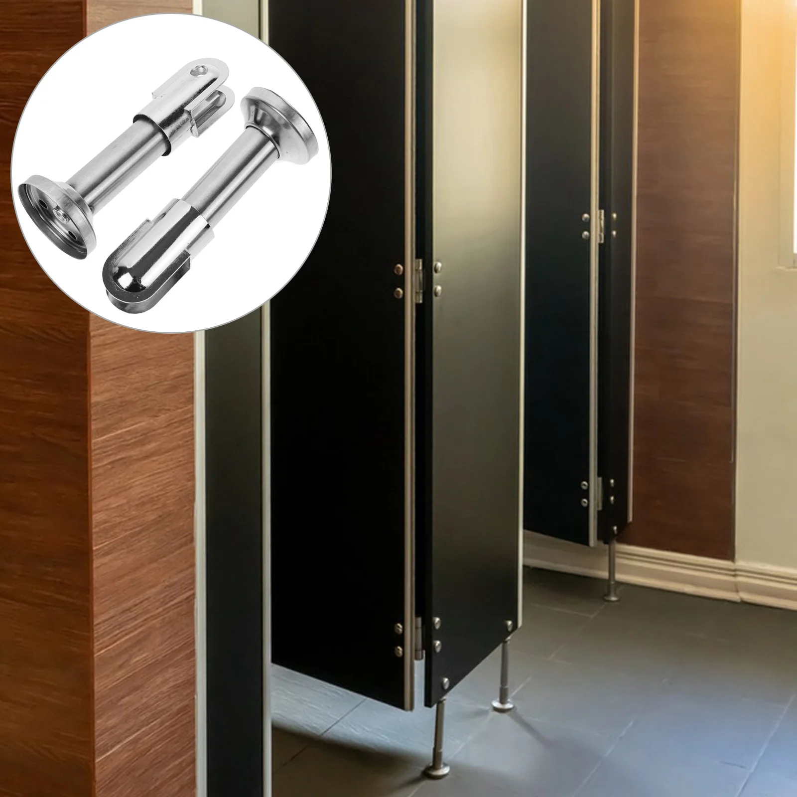 

2pcs Bathroom Partition Feet Sturdy Toilet Partition Support Brackets For Public Restroom Durable Hardware Fittings