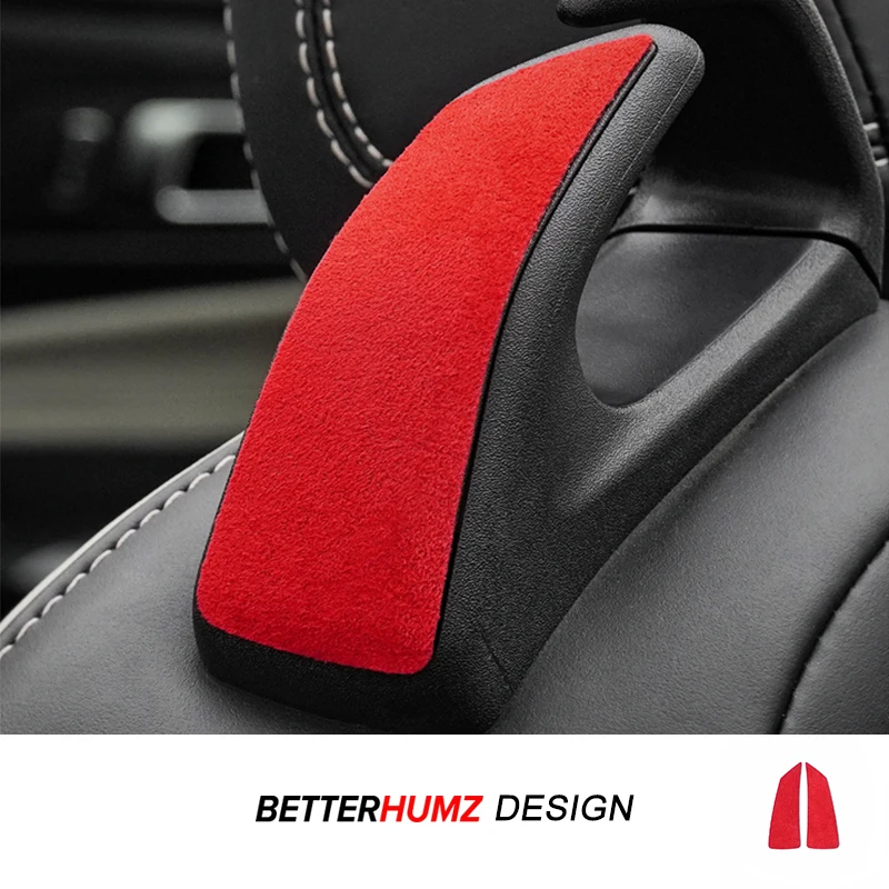 Für Ford Mustang GT 2024- Hergestellt aus Alcantara/Kohlefaser Leder Sitz Armlehne Display Trim Aufkleber Auto Innen Zubehör