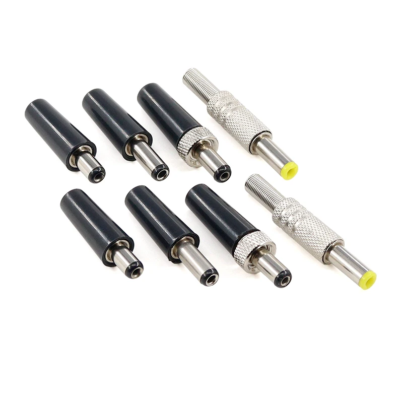 Вилка питания постоянного тока DC005 5,5*2,1 мм/5,5-2, штекерный разъем с круглым отверстием, тип провода для пайки