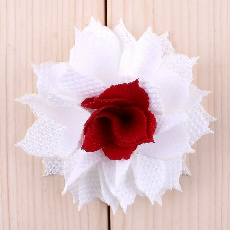 

200pc/lot 2.5" 10 Colors Excellent Quality Fashion Cute Fabric Cotton Hair Flower Accessories For Baby Girls Headbands/Dress