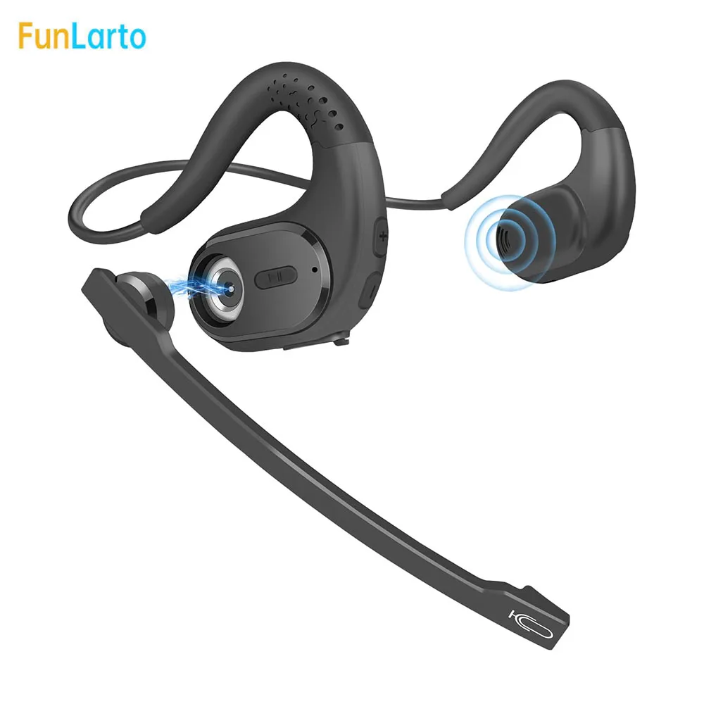 Wireless Headsets Bluetooth 5.3 Earphones Wireless Earpiece Business Headphones with Removable Microphone Open Ear Headphone New