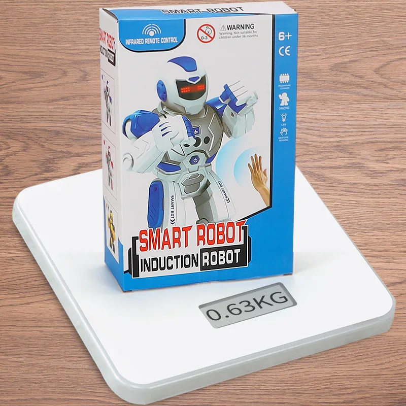 Robocop Intelligenter Früherziehungsroboter, elektrisch, singend, Infrarot-Induktion, ferngesteuertes Spielzeug für Kinder