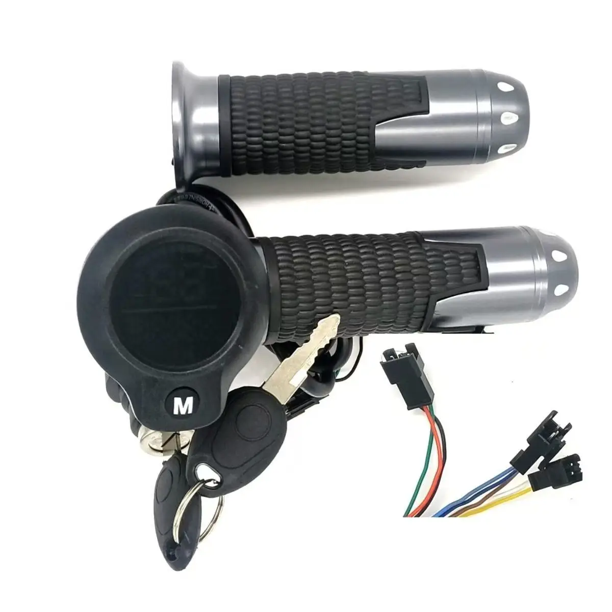 

Деталь «сделай сам», дисплей скорости пробега электрического велосипеда, 36-72 В с замком, ручка для скутера + ключ, аксессуар для трехколесного велосипеда, поворотный дроссель