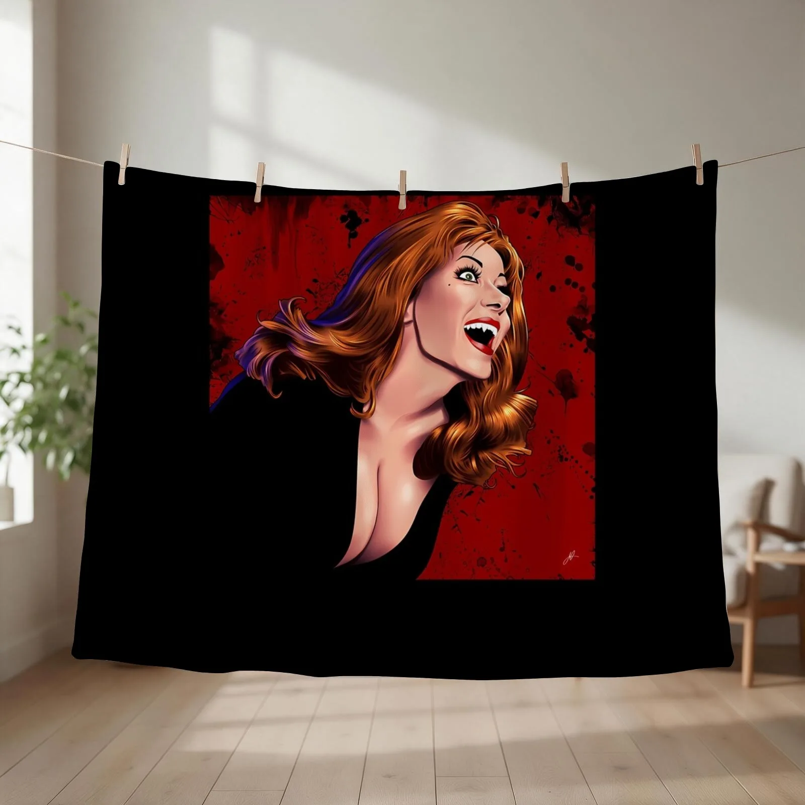Countess Dracula Throw Blanket