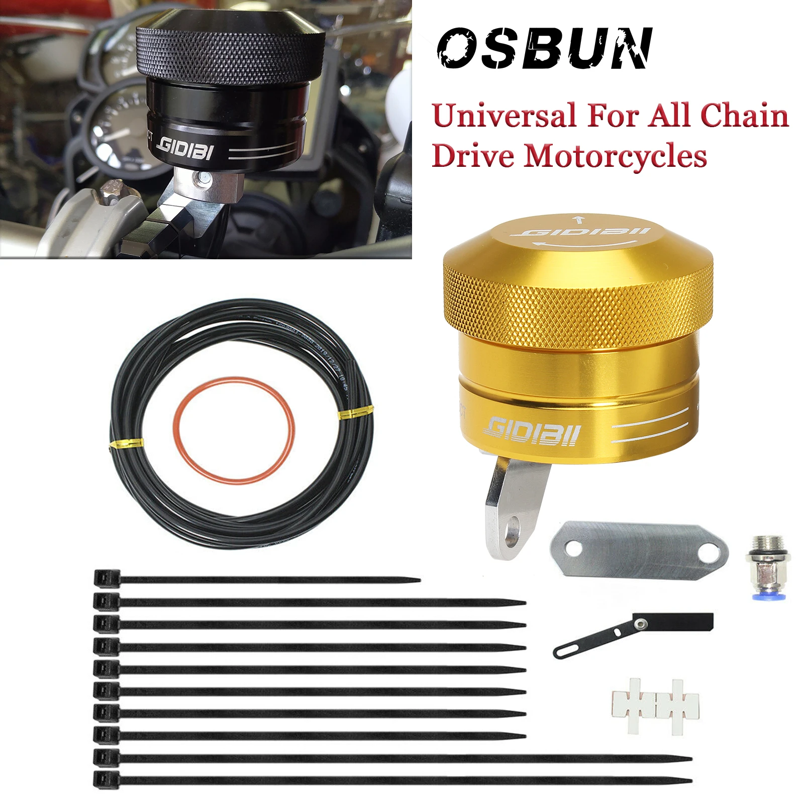 Universal Motorcycle Accessories Chain Oilers Lubricator for Yamaha Honda Kawasaki Suzuki Ducati Triumph BMW Aprilia Benelli