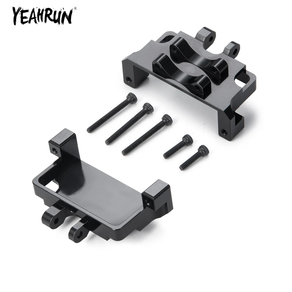 YEAHRUN 1Set Black Metal Servo Mount Bracket Stand Fit For Axial SCX24 1/24 RC Crawler Car Upgrade Parts