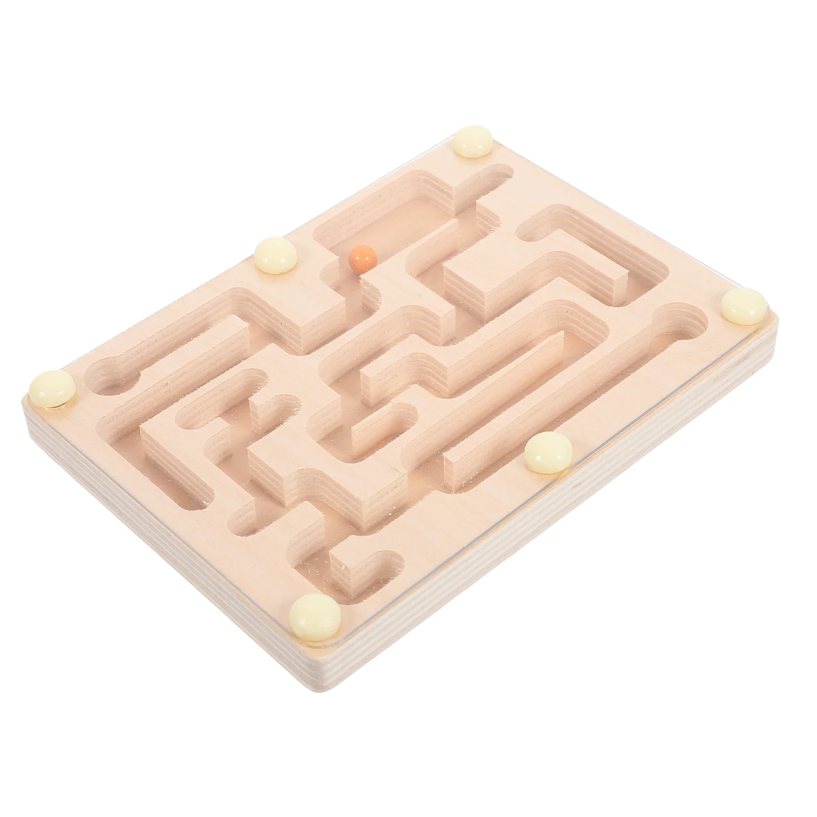 Maze Ball Board Handheld Balance Toy Puzzles Bead Wood Children Training Mobile Beads Game Preschool for Toddlers