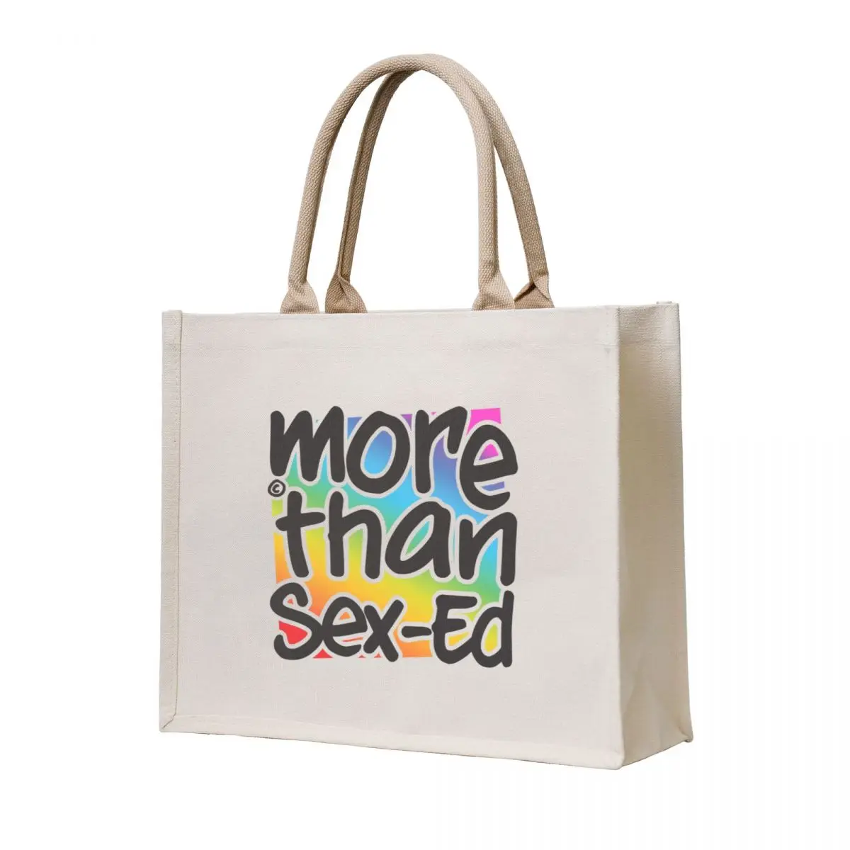 More Than Sex-Ed Rainbow Logo Tote Bag Cloth bags shopping bag logo tote bag university