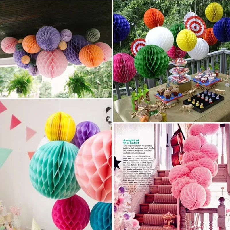 Craft Paper Honeycomb Balls Lantern Ball Anniversary Engagement Wedding Birthday Party Decoration Shopping Mall Event Pendant