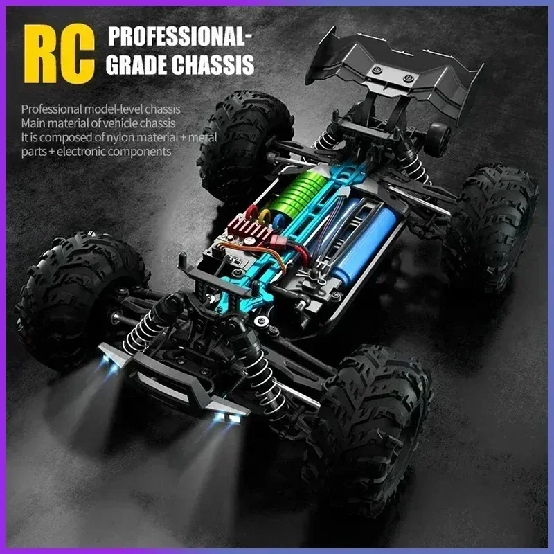 SCY 1:16 SCY16102PRO 4WD Remote Control Off Road Truck Toys Brushless RC Car 70km/h High Speed Racing Buggy With LED Light Gifts