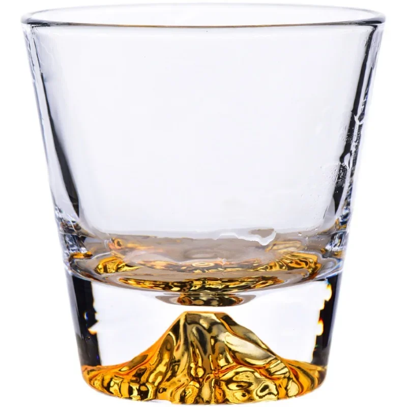 Large Capacity Glass Cup Fuji Mountain Design Transparent Beverage Beer Cup Japanese Style Home Use Water Cup High Aesthetic ...