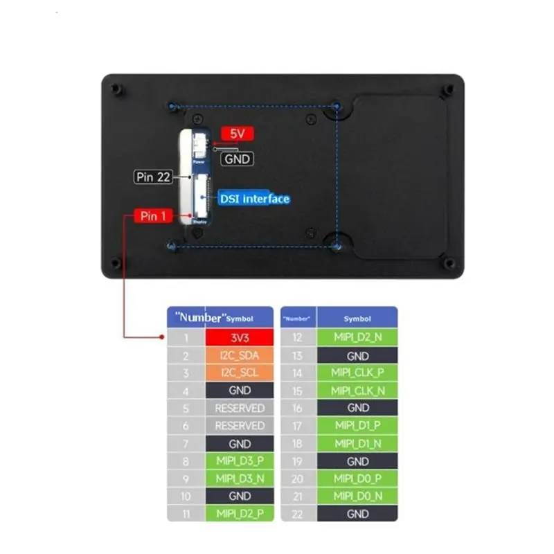 B48A 5 Inch DSI Capacitive Touch Display 720X1280 IPS Optical Bonding Toughened Glass Panel DSI Interface 5-Point Touch