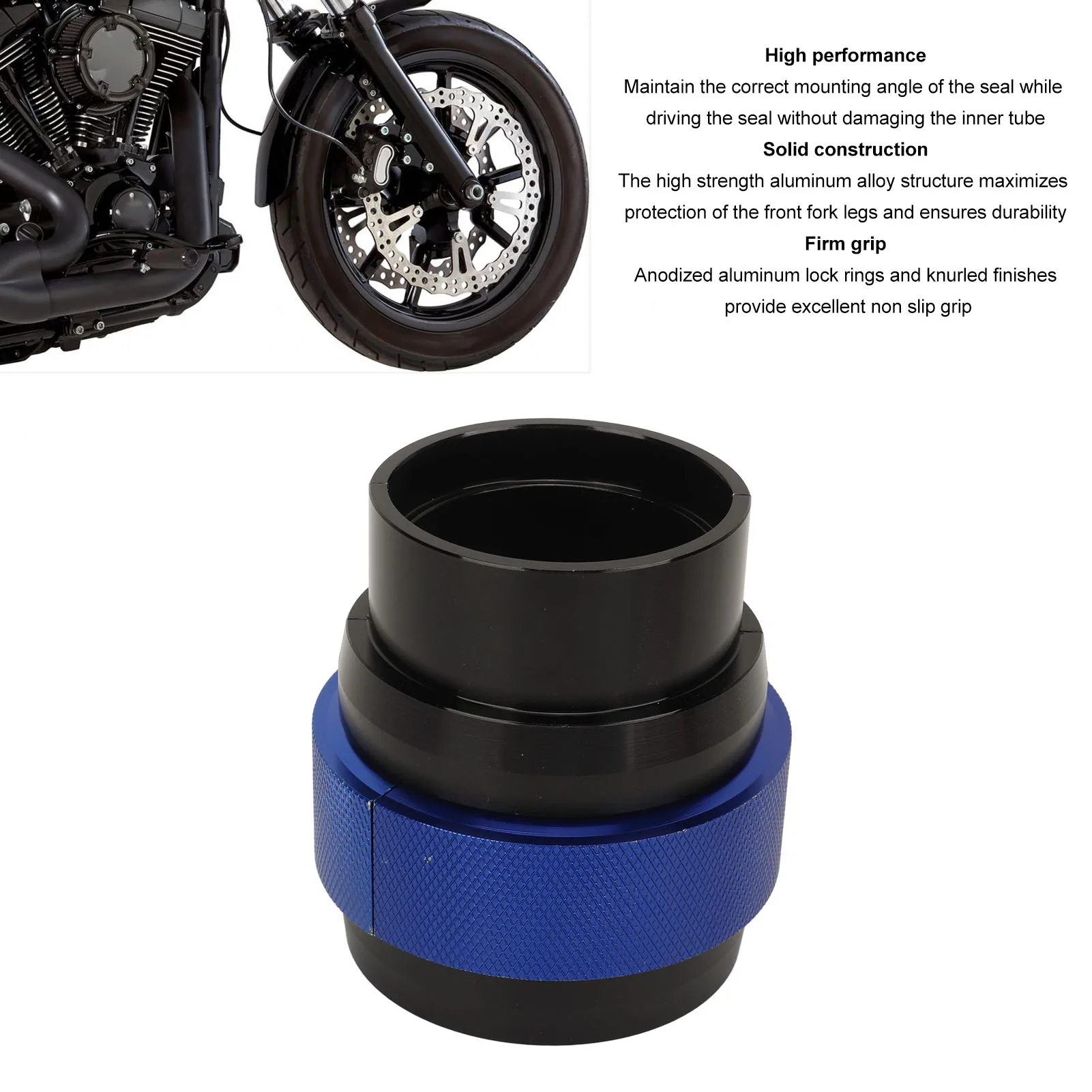 

4PCS Fork Seal Driver Tool Aluminum Alloy Fork Seal Driver Oil Seal Installation Tool Set for 47 to 48mm Motorcycle Fork Legs