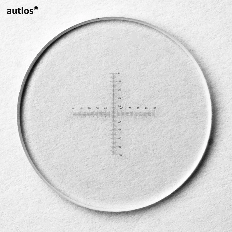 C7 0.1mm Crosshair Micrometer Microscope Delimit Cross Line Reticle Microscope Ocular Calibration Slide
