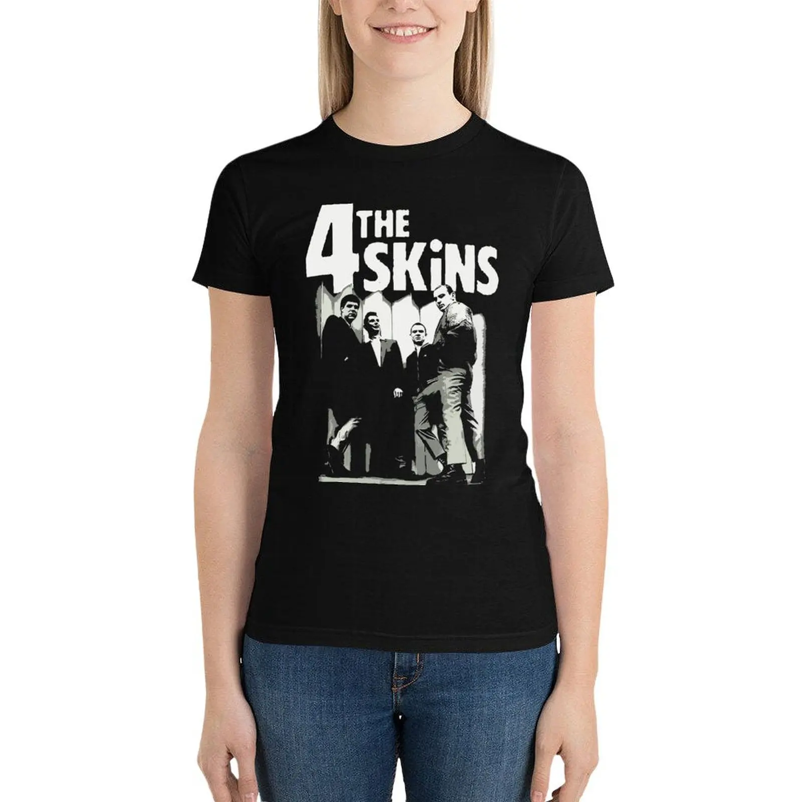 4 skórki-4 skiny-koszulki Skinhead t-shirty koszulki z nadrukami letnie koszulki damskie