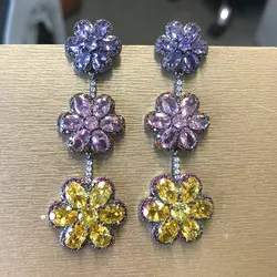 Bilincolor Fashion Yellow Flower Earring for Women