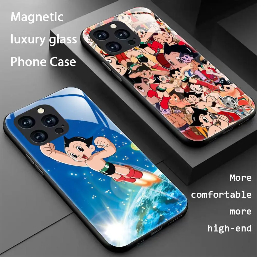 Чехол для телефона A-AstrO Boy Classic JP Anime для iPhone 17 16 15 14 13 12 11 X XR XS 8 Plus Mini Pro Max, стеклянный магнитный чехол.