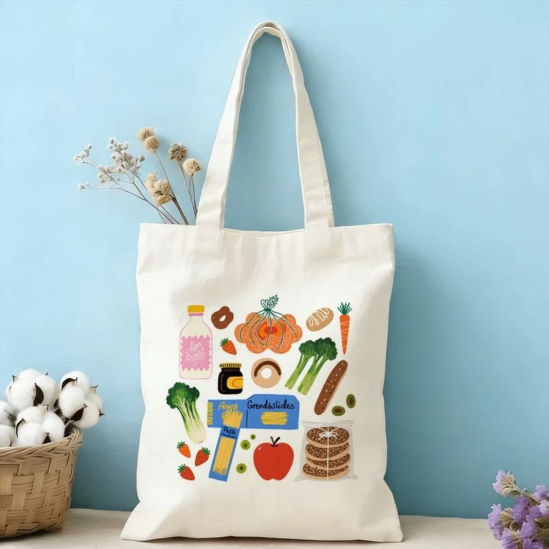 1pc, Tote Bag with Colorful Pattern Print, Stylish Single-shoulder Tote, and Lightweight Shopping Bag, Suitable for Daily Outing
