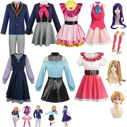 Anime Oshi no Ko Cosplay Ai Hoshino Ruby Akuamarin Arima Kana Cosplay Costume Girls School Uniform Aqua Lolita Dress Suit Wig