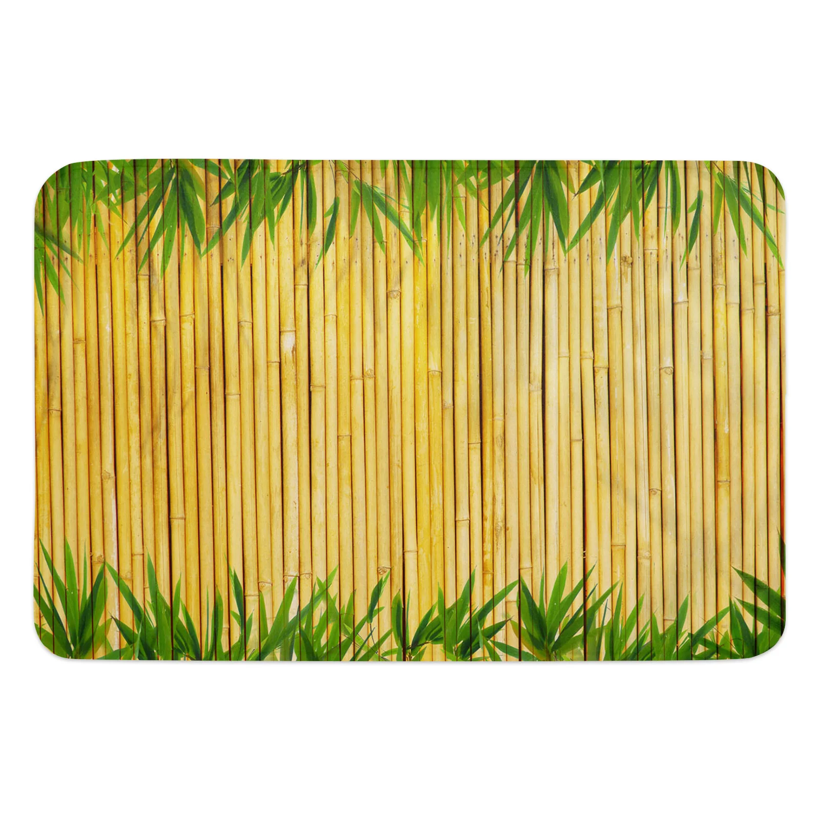 Bamboo Raft Yellow Living Room Doormat Carpet Coffee Table Floor Mat Study Bedroom Bedside Home Decoration Accessory Rug