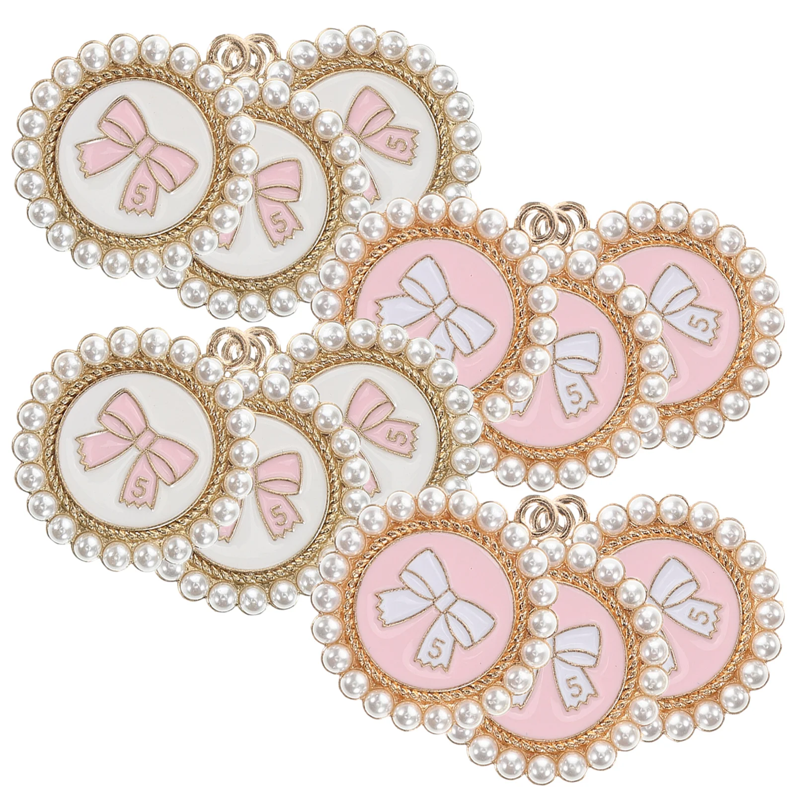 

20Pcs Pearl Bow Bowknot Charms Zinc Alloy Pendants for DIY Jewelry Making Bracelets Necklace Earrings Keychains
