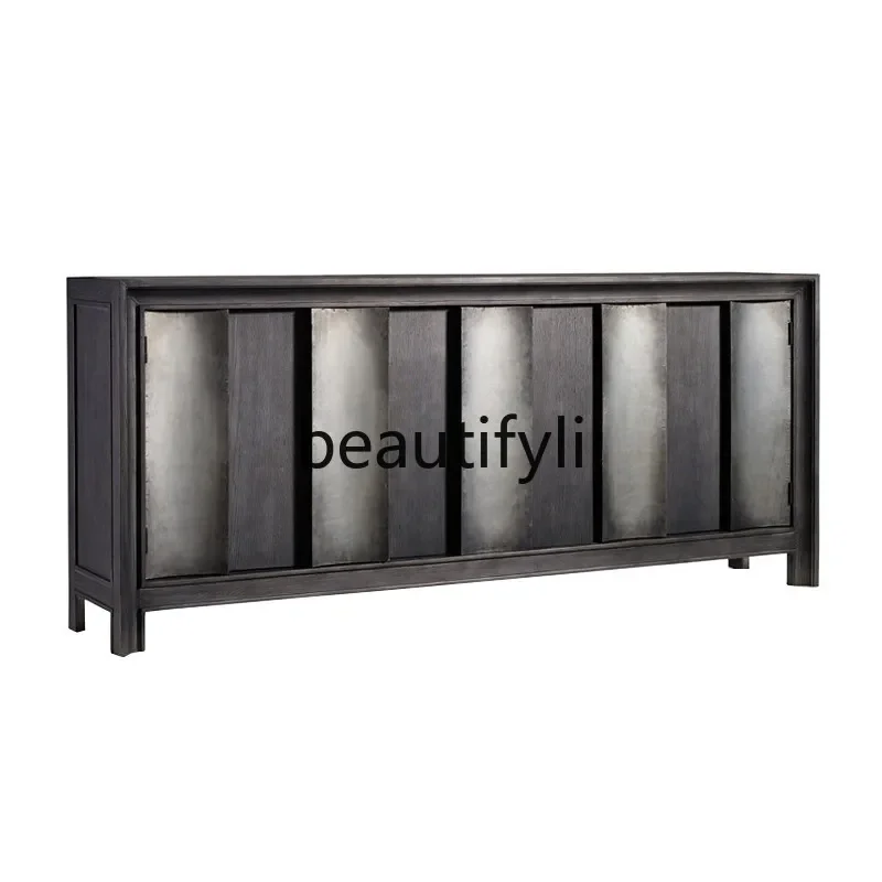 

E182 American rural retro style solid wood old porch cabinet entrance door living room dining side cabinet French side cabinet