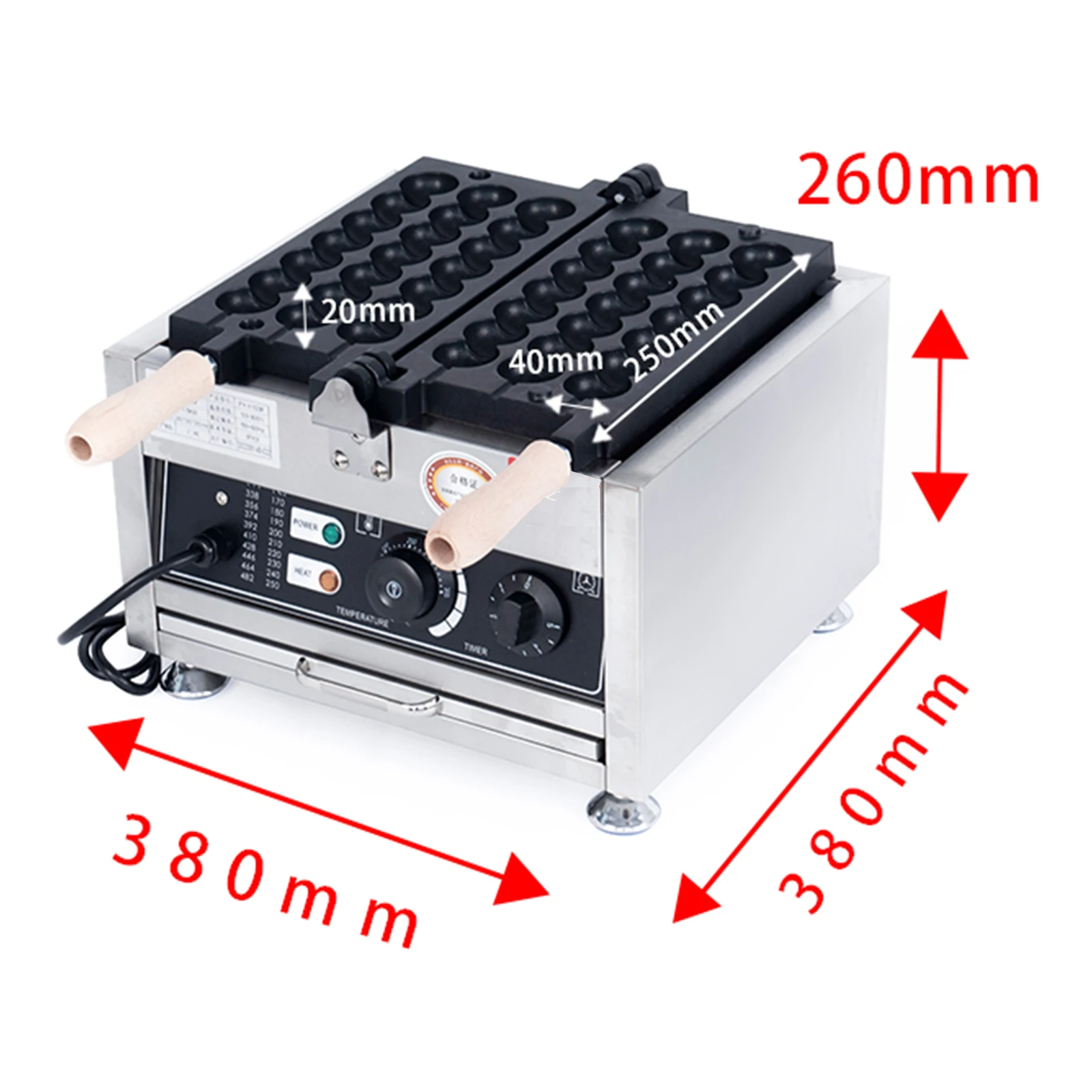 Commercial Electric Bubble Skewer Waffle Ball Machine 110V 220V Nonstick Waffle Balls Maker Iron Popular Waffle Ball Stick Maker