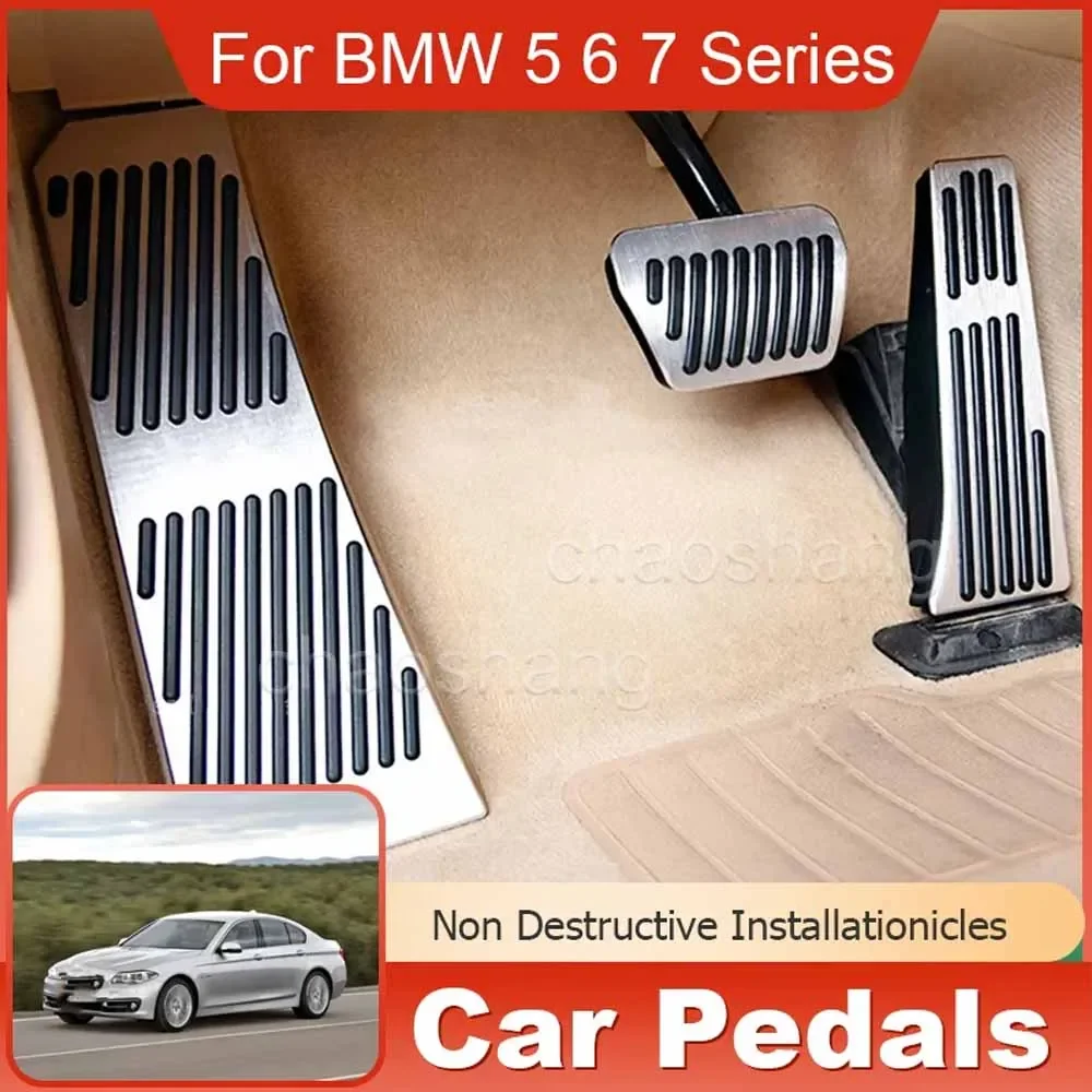 for BMW 5 6 7 Series F01 F07 F10 F11 F06 F13 X3 F25 X4 F26 E89 E85 Car Pedals Gas Brake Clutch Rest Pedal Pad Cover Accessories