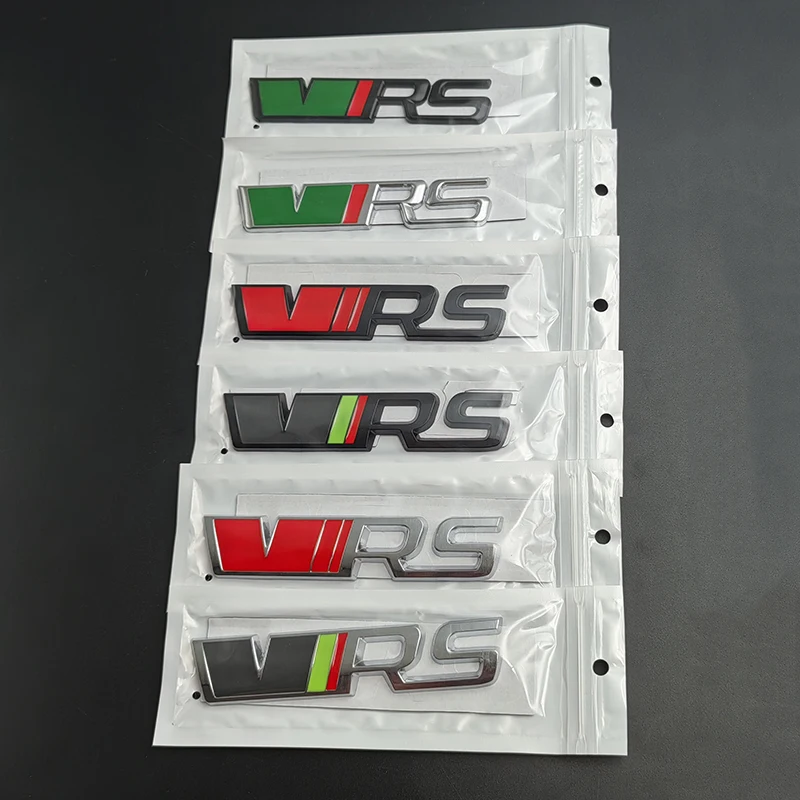 3D Metal RS Logo VRS Emblem Car Trunk Sticker Front Grill Badge