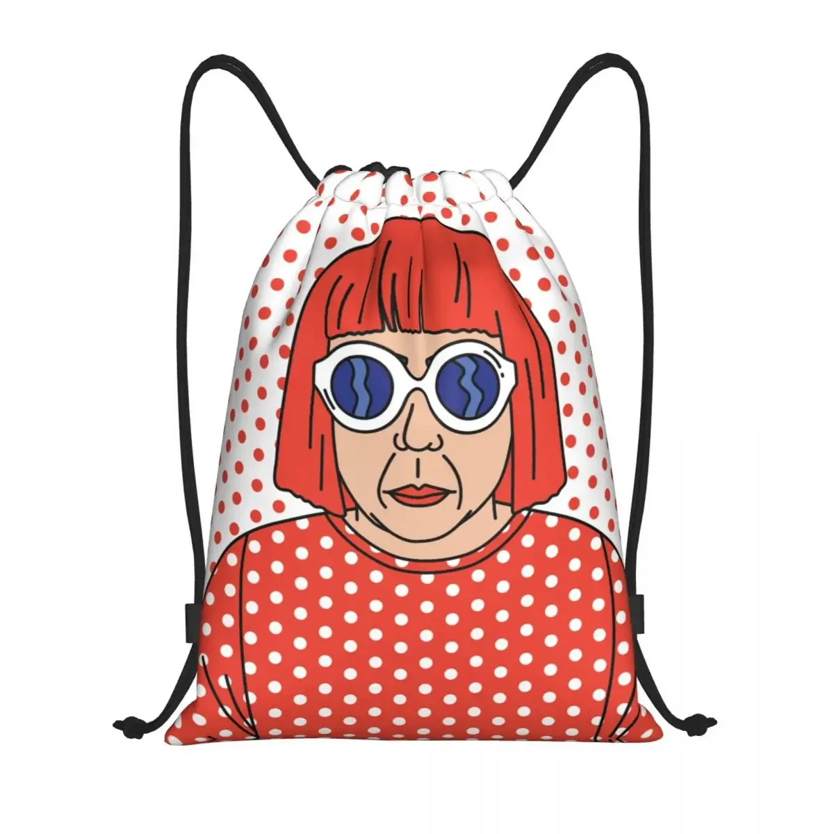 Custom Yayoi Kusama Self Portrait Drawstring Backpack Bags Men Women Lightweight Gym Sports Sackpack Sacks for Shopping