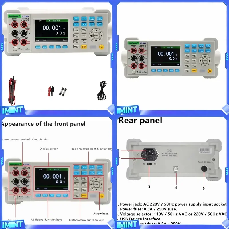 ET3240 4 1/2 24000 Readings Bench Electric Multi Meter Digital Analog Smart Multimeters Tester With Pen Probe