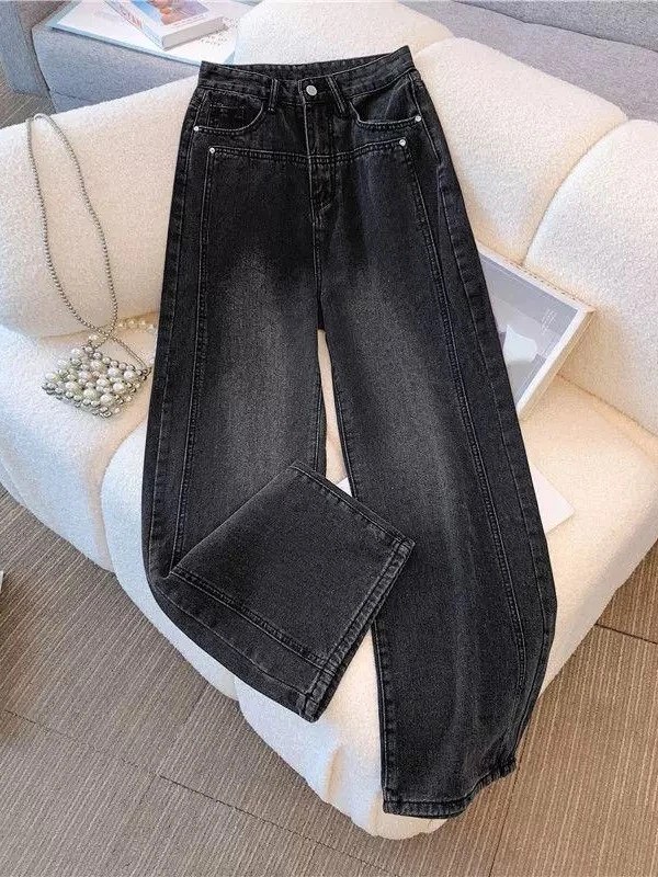 

Мужские джинсы в американском ретро-стиле, дизайнерские, 2026, новые, свободные, прямые, повседневные, широкие брюки, молодежные, трендовые