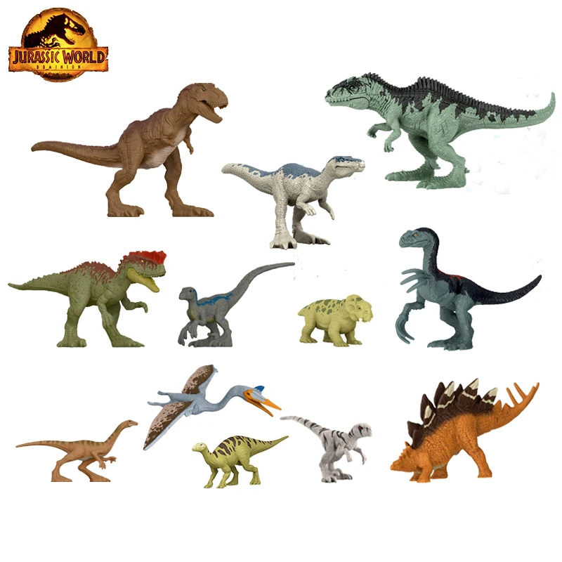 Original Mattel Jurassic World Dinosaur Action Figure Dominion Minis Anime Figure Giganotosaurus Thermidor Boy Toys for Children