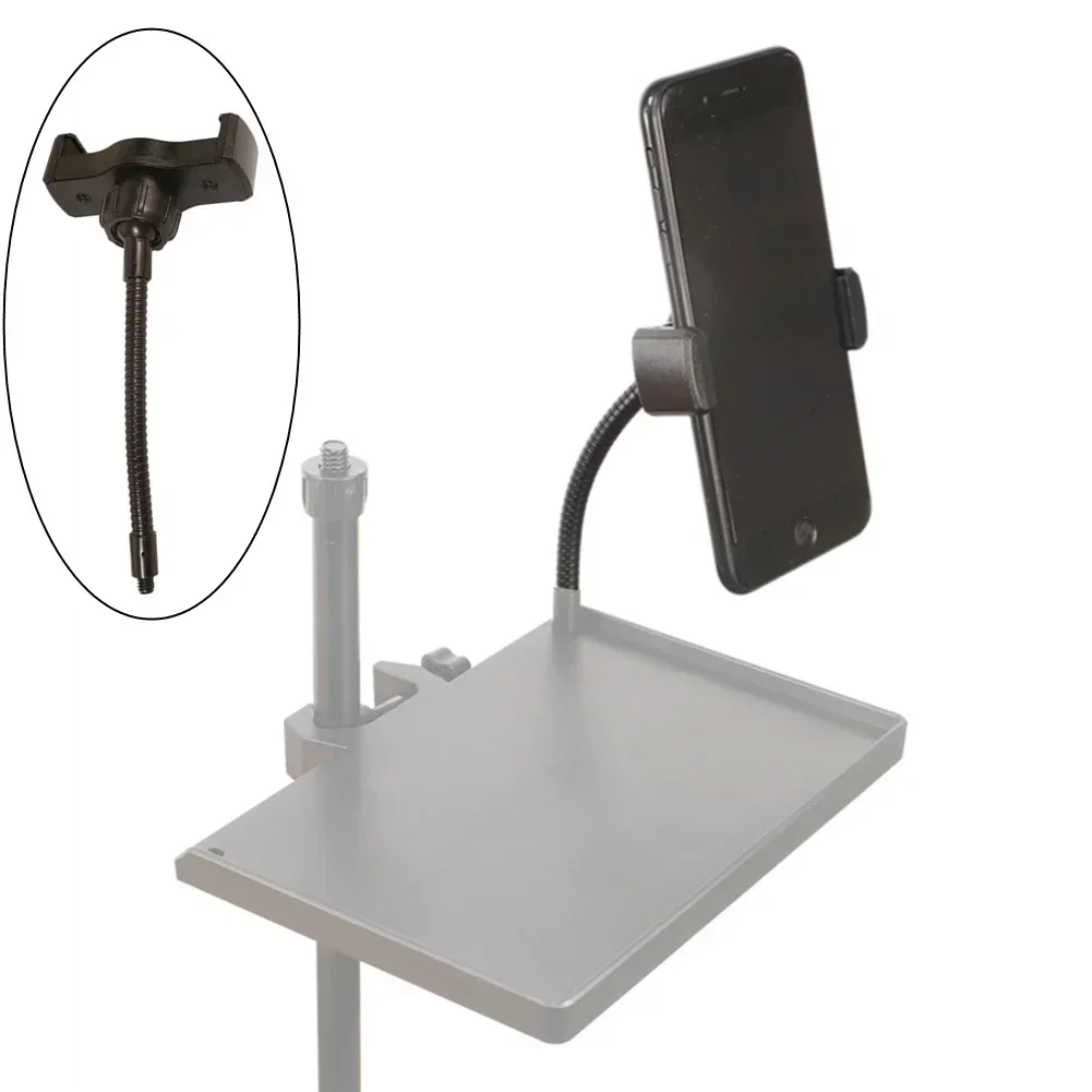Universal Phone Holder Clip 1/4 Screw For Live Mic Sound Card Tray Round Lamp Tripod Stand For 6cm To 10cm Smartphone Devices