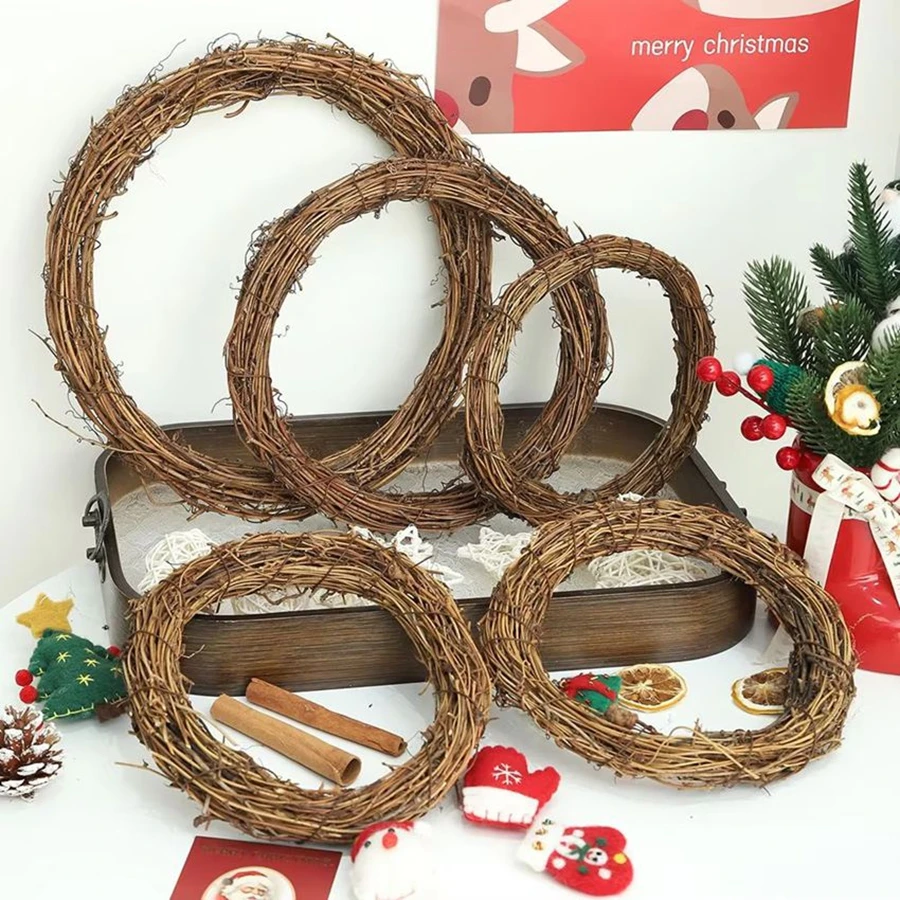 10 cm/15 cm/20 cm Künstliche Rebe Rahmen Hause Hochzeit Weihnachten Party Outdoor Garten Decor DIY Geschenk Kranz tür Hängen Ornamente