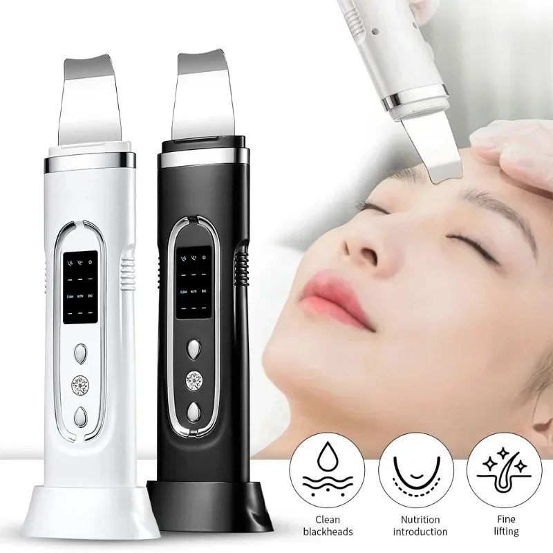 

Ultrasonic Facial Spatula Blackhead Remover Deep Pore Cleaner Ion Vibration Acne Treatment Skin Lifting Exfoliation Multifunctio