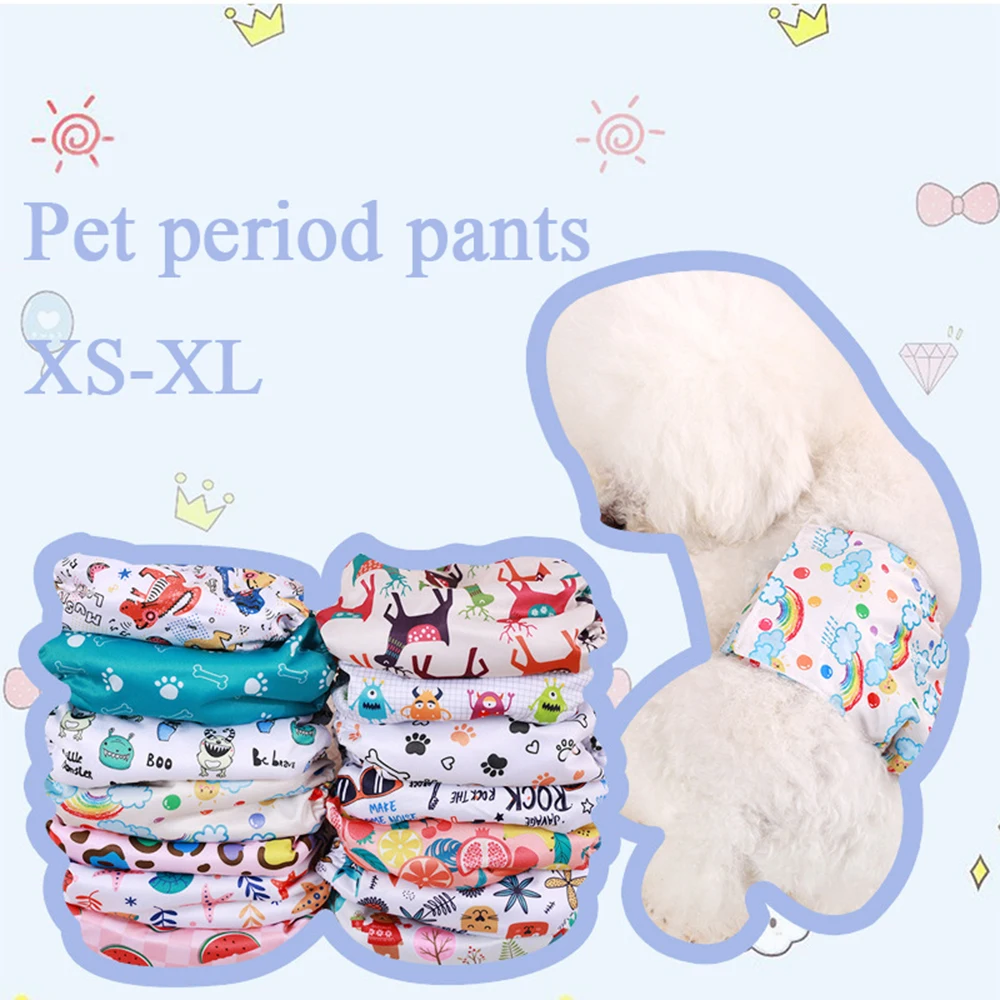 High Absorbency Diapers For Dogs Male Dog Physiological Pant Pet Belly Wrap Band Cotton Diaper Adjustable Sanitary Dog Underwear