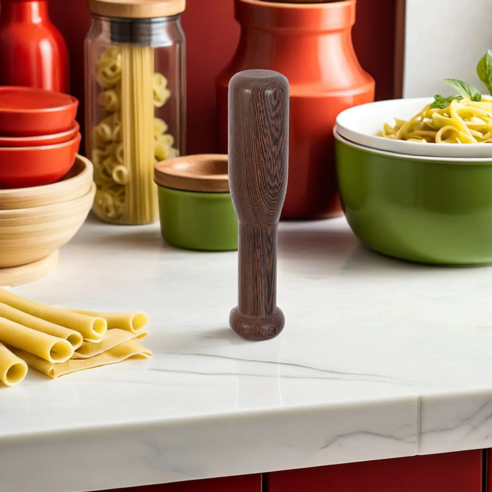 Pilón de madera para fermentación y molienda de puerro estañado, kimchi, pepinillos, ajo, patatas y verduras, utensilio de cocina natural