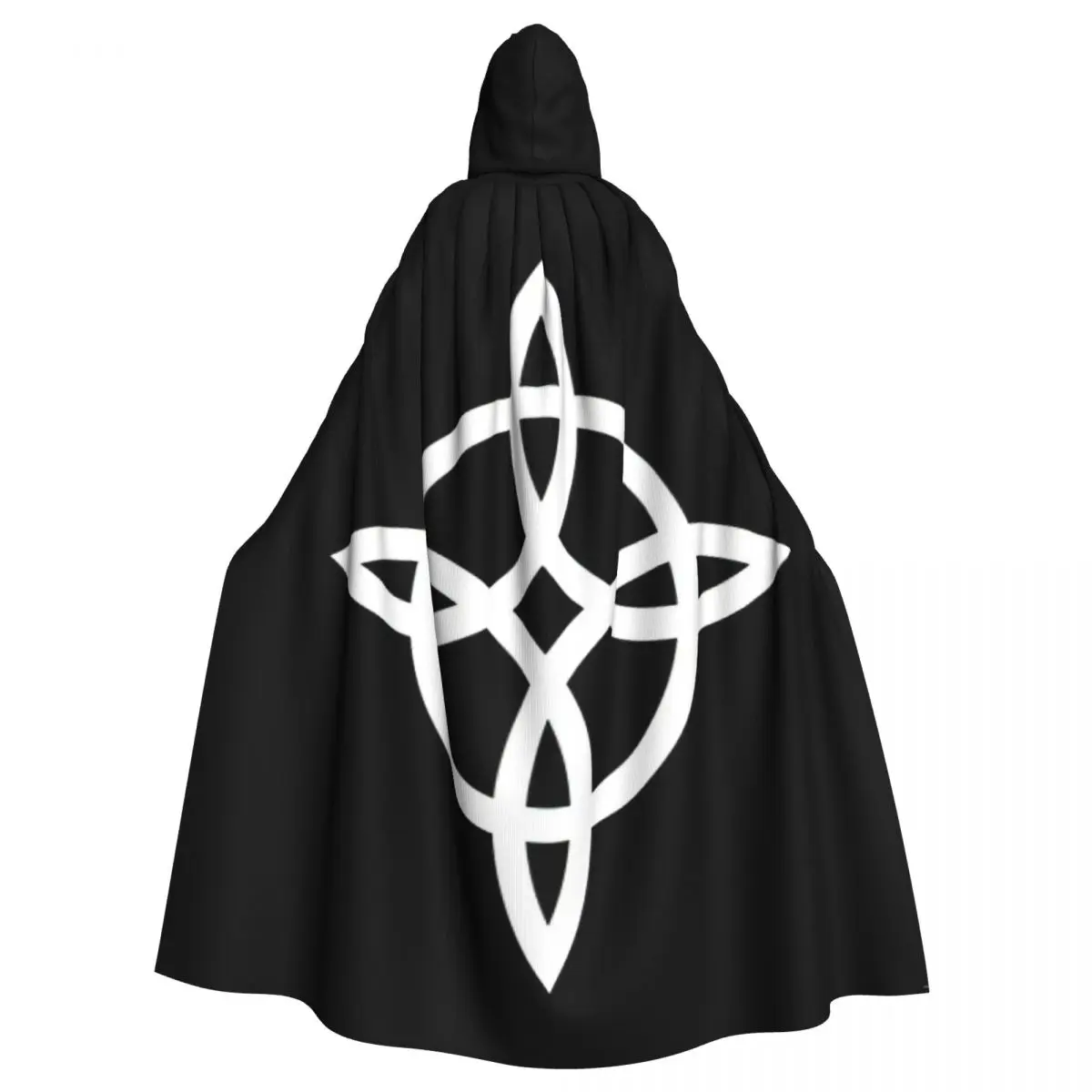 

Witch Knot Hooded Cloak Halloween Party Cosplay Woman Men Adult Long Witchcraft Robe Hood