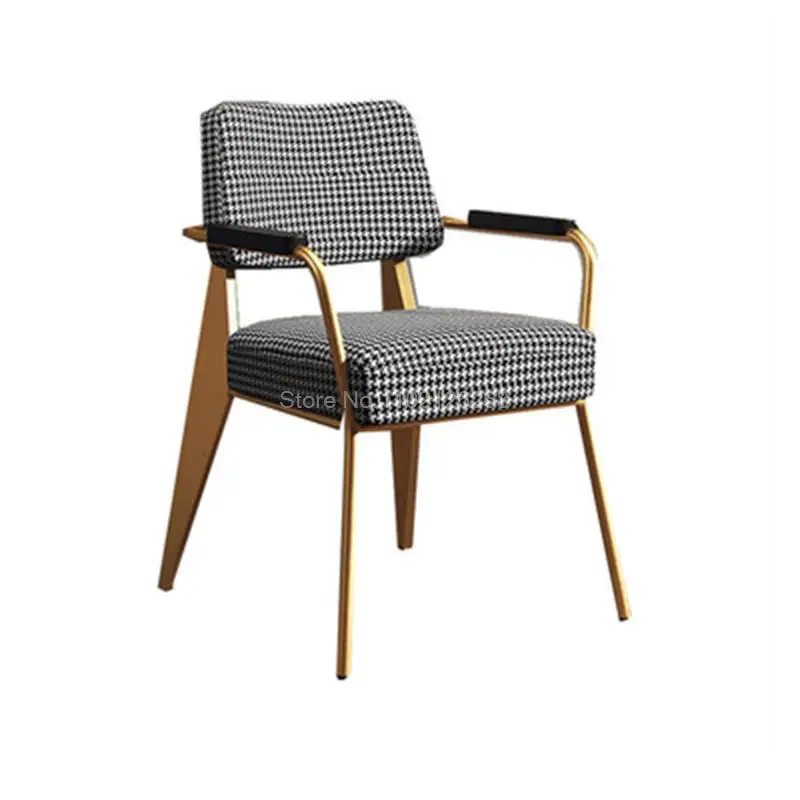 American Loft Office Chair Armchair Backrest Stool Furniture Simple Light Luxury Dining Chair Modern Dining Chair