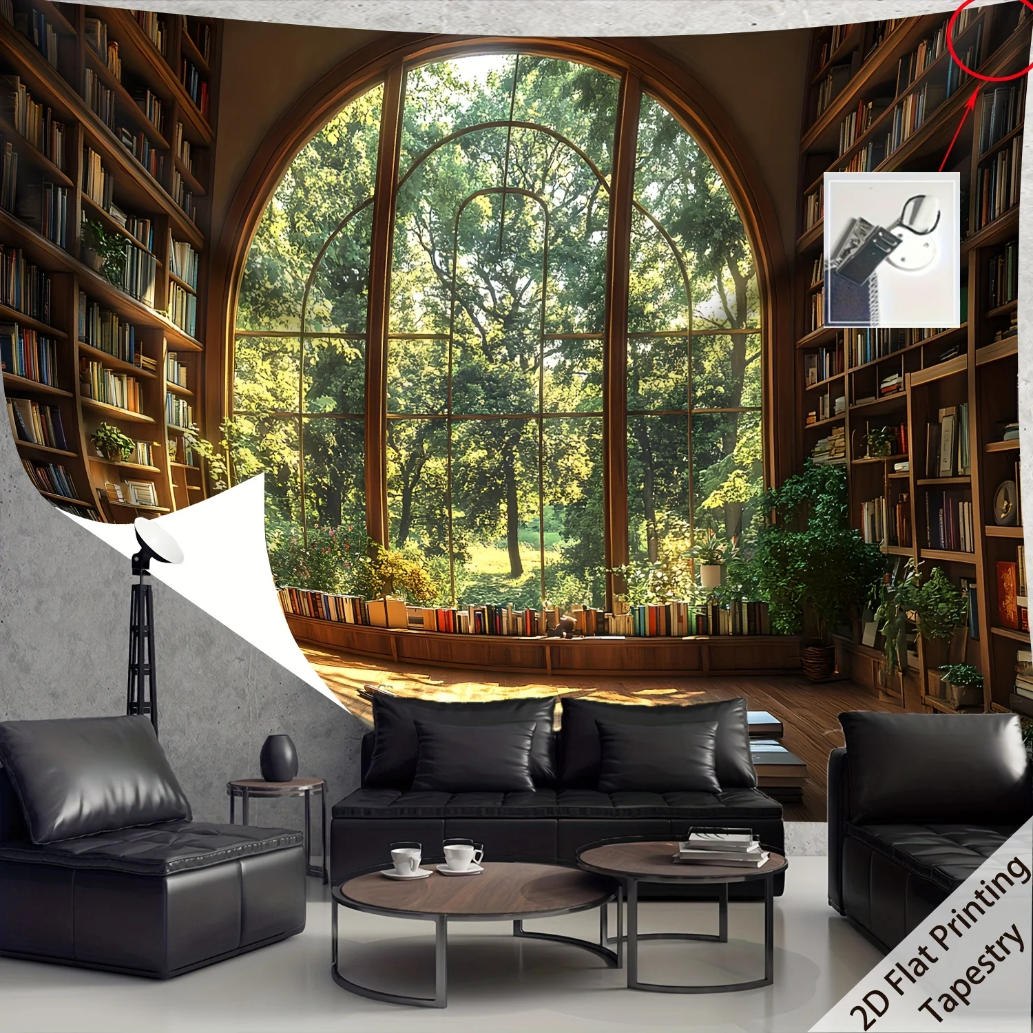 Tapestry da Parete Realistico - Home Office Library recensione e prezzo