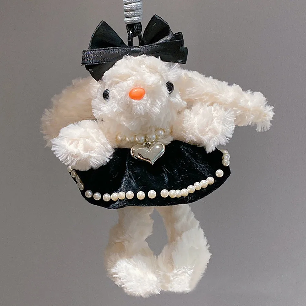 

Cute Plush Rabbit Doll Pendant Cartoon Bowknot Doll Keychain Lop Ears Stuffed Plush Doll Toys Gifts